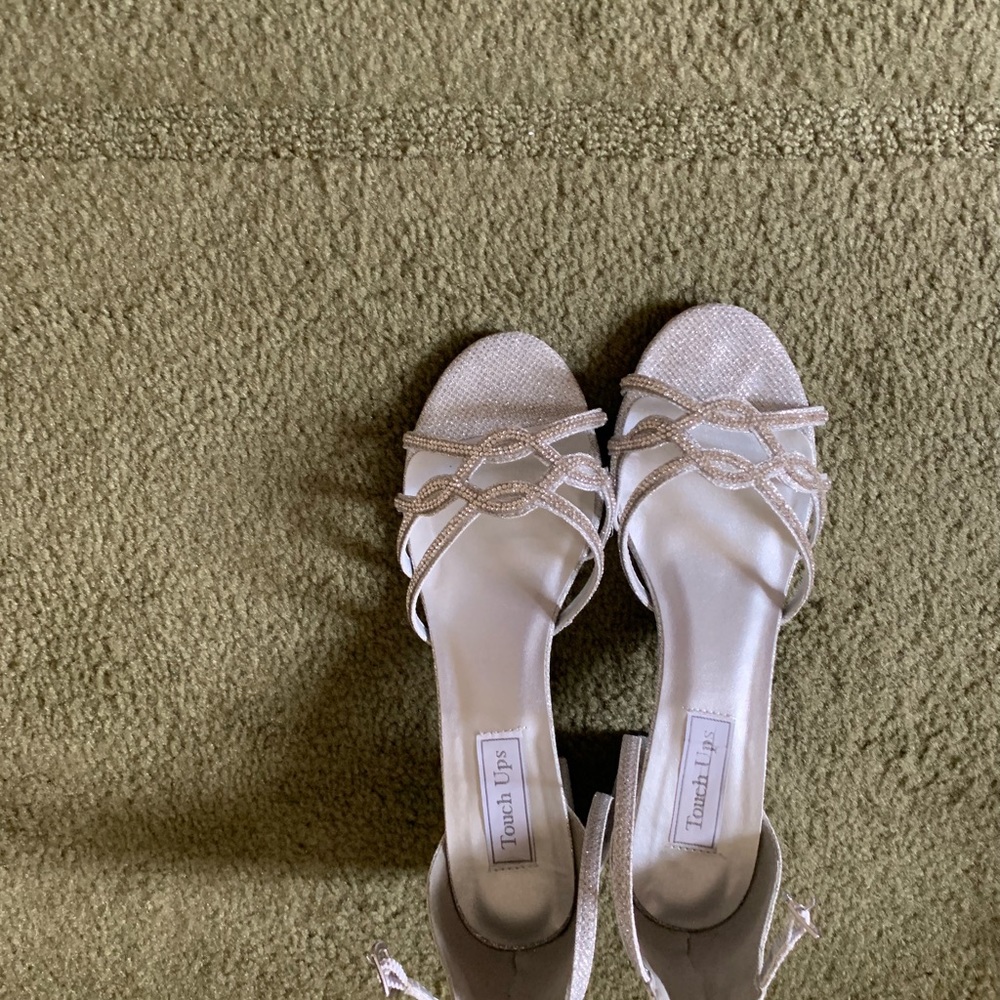 Ladies Touch Up Silver Shoes